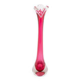 Vase en verre de Paul Kedelv pour Flygsfors, Suède, années 1950