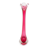 Vase en verre de Paul Kedelv pour Flygsfors, Suède, années 1950