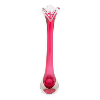 Glass vase by Paul Kedelv for Flygsfors, Sweden 1950’s