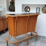 Rattan bar tiki bar from the 60s