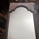 Antique gilded wooden mirror called gendarme hat h 64 / l 43.5 cm