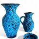 Vase en céramique bleue de Vallauris par Charles Cart "Emaux des Glaciers", France, années 1960.