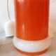 Set de 3 suspensions en opaline orange vintage