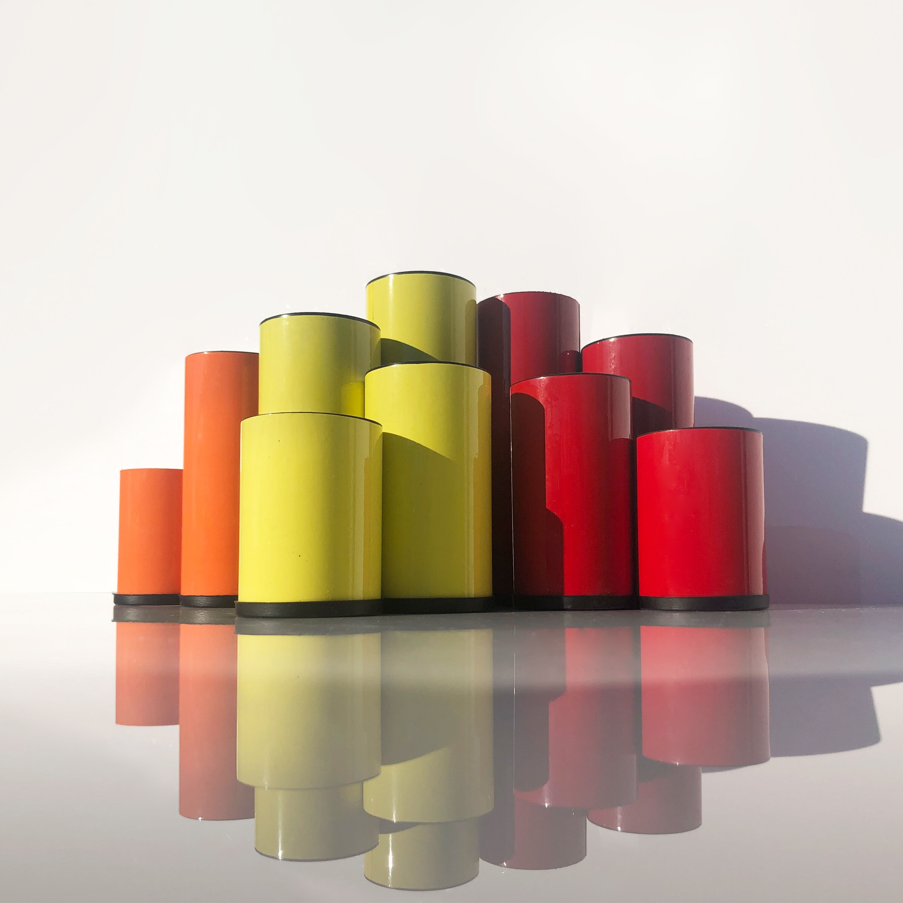 Suite of three pencil pots or tweezers, Germany, 70s