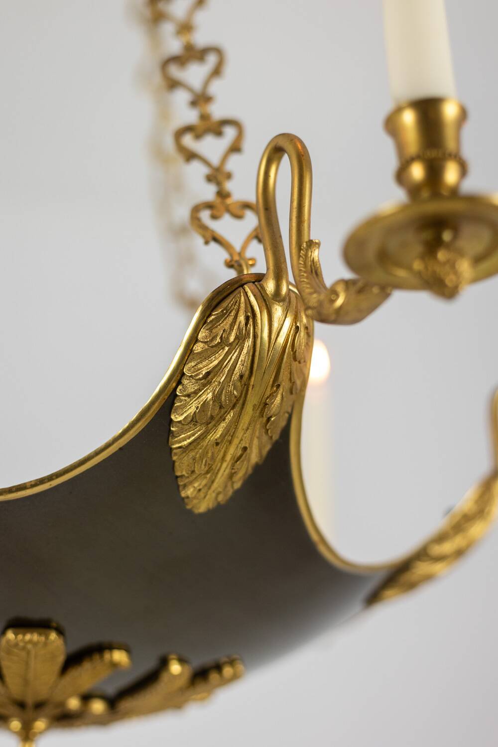 Baguès House. Empire style chandelier in gilded bronze. 1950s.
