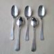 Set of 5 silver metal soup spoons Alfénide Model Tosca