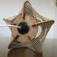 Pair of Scandinavian wire and wood 60s 70s suspensions