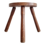 Tabouret tripode en bois massif - sellette