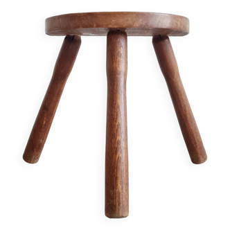 Tabouret tripode en bois massif - sellette