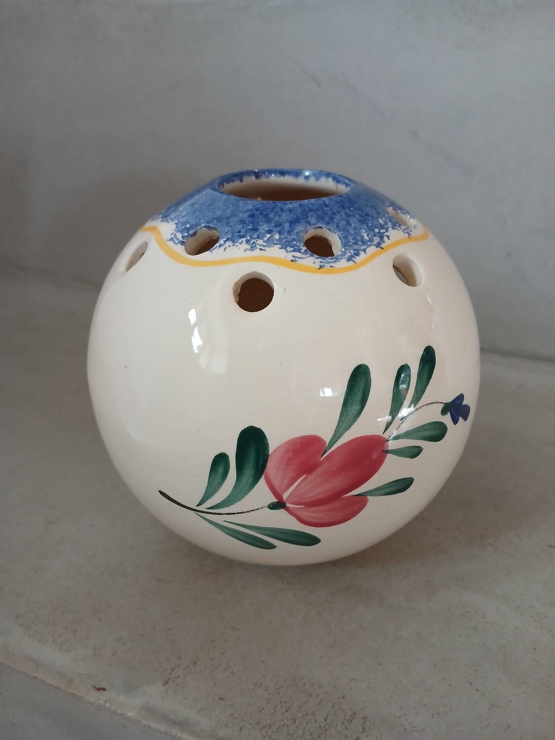 Breton ceramic vase / flower pick