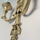 Wall lamp Mascherone Tragedia Greca in silver cast alloy