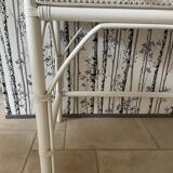 Coiffeuse en rotin blanc