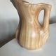 Ceramic vase mid century Grandjean in Vallauris faux bois 1960
