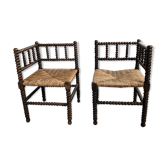 Paire de Fauteuils de coin