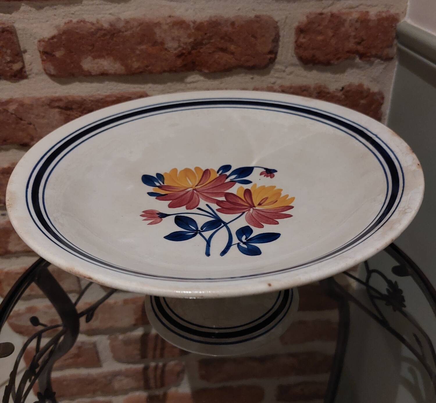 Gien earthenware compote bowl