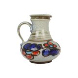 Blue Orange Vintage Vase West Germany Üebelacker Keramik 1808-20