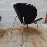 Pair armchair leather years 80