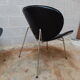 Pair armchair leather years 80
