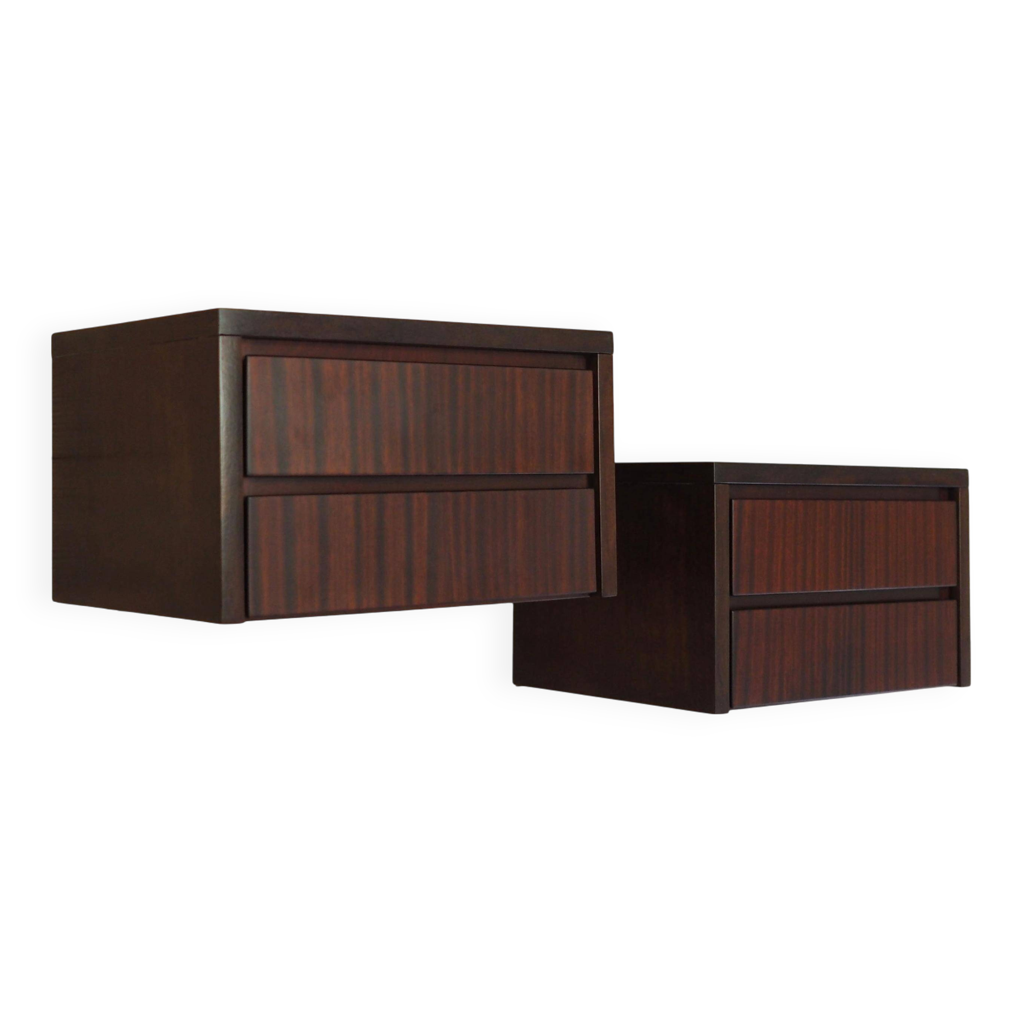 Set of hanging bedside cabinets, Danish design, 1970s, production: Denmark