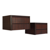 Ensemble de tables de chevet suspendues, design danois, années 1970, production : Danemark