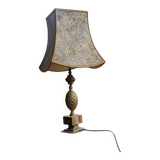 Bronze and marble pineapple lamp, vintage 1960s/70s.