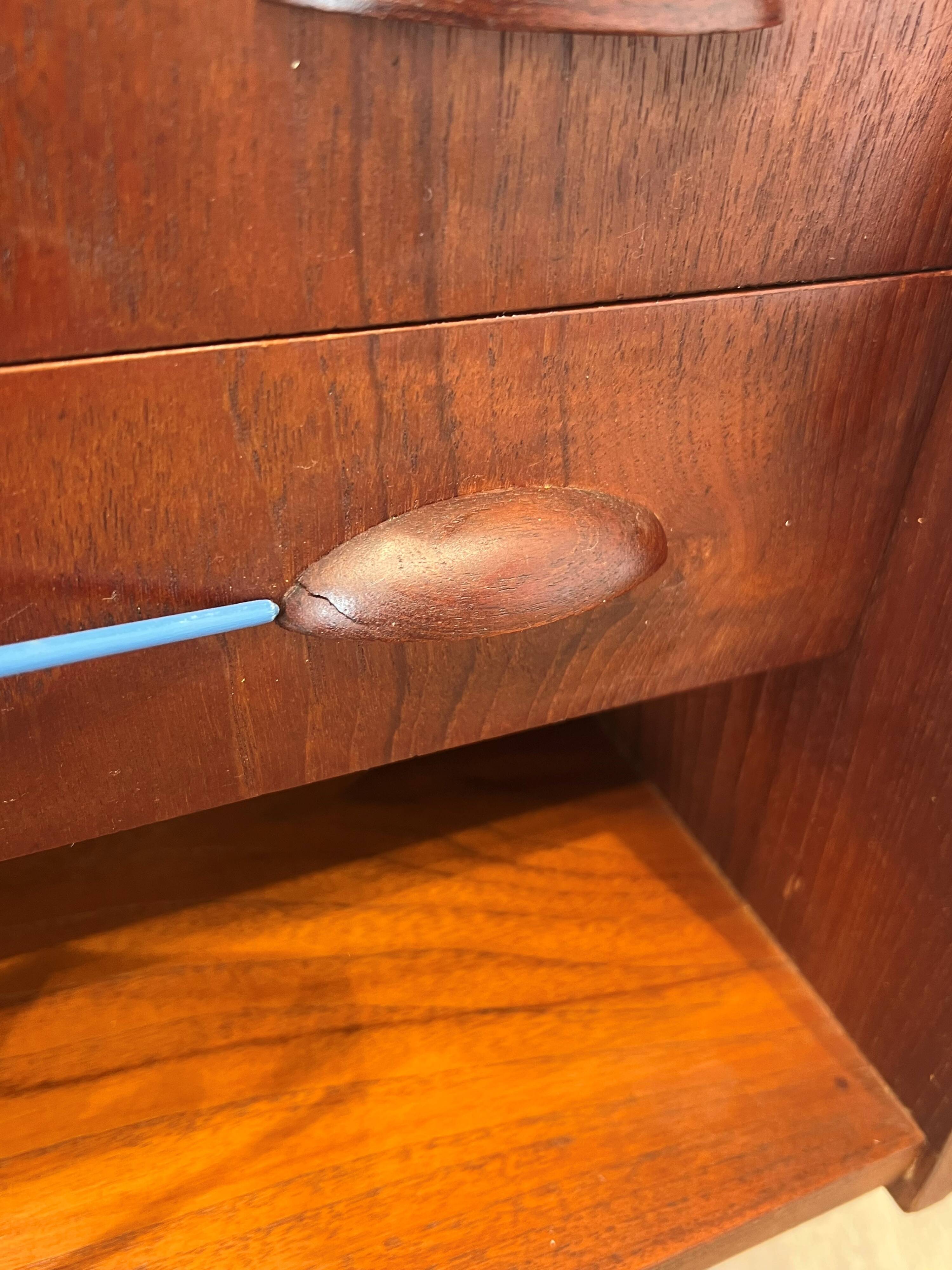 Scandinavian teak chest of drawers from the 1960s, Denmark.