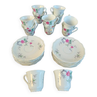 Vintage coffee service porcelain Limoges Jammet Seignoles