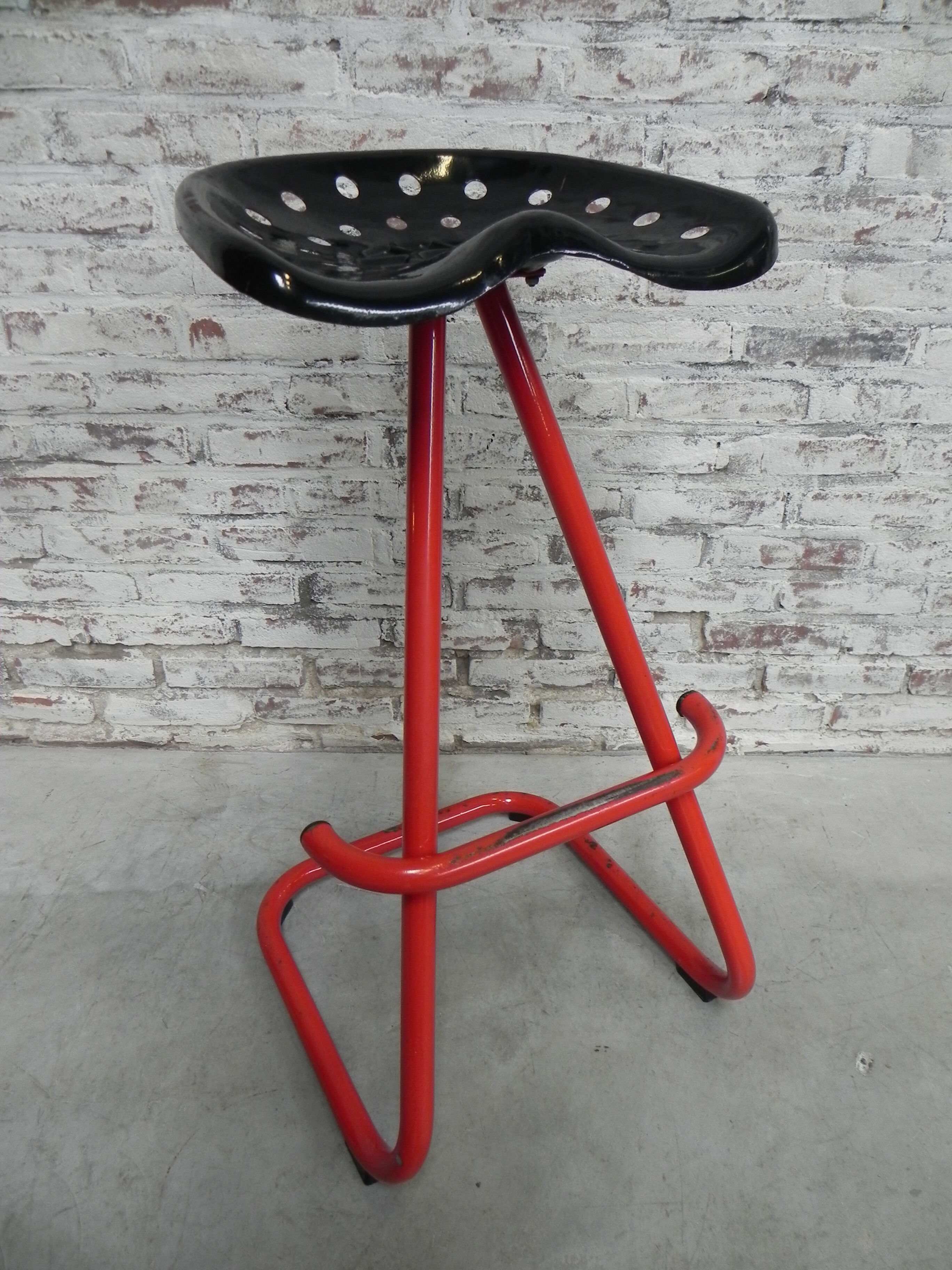 Tabouret bar vintage acier siège de tracteur