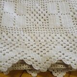 Antique crochet bedspread / tablecloth / curtain