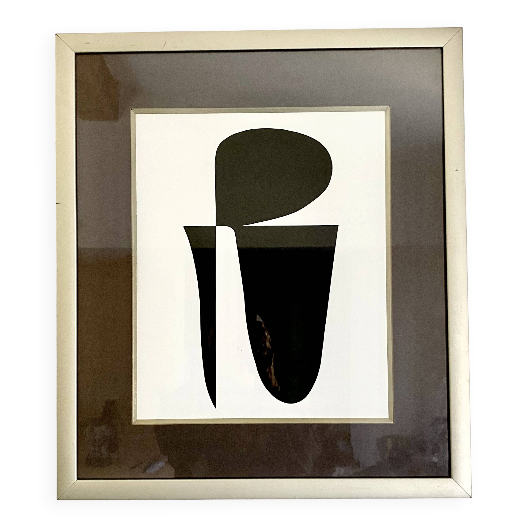 Vasarely and 1973 under glass