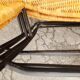 4 armrests wrought iron rattan