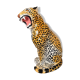 Leopard, Italian sculpture in glazed ceramic.