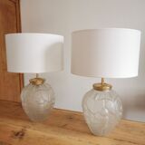 Art Deco lamp in polished glass