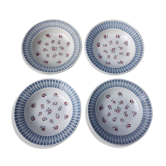 4 assiettes creuses Sarreguemines décor anjou