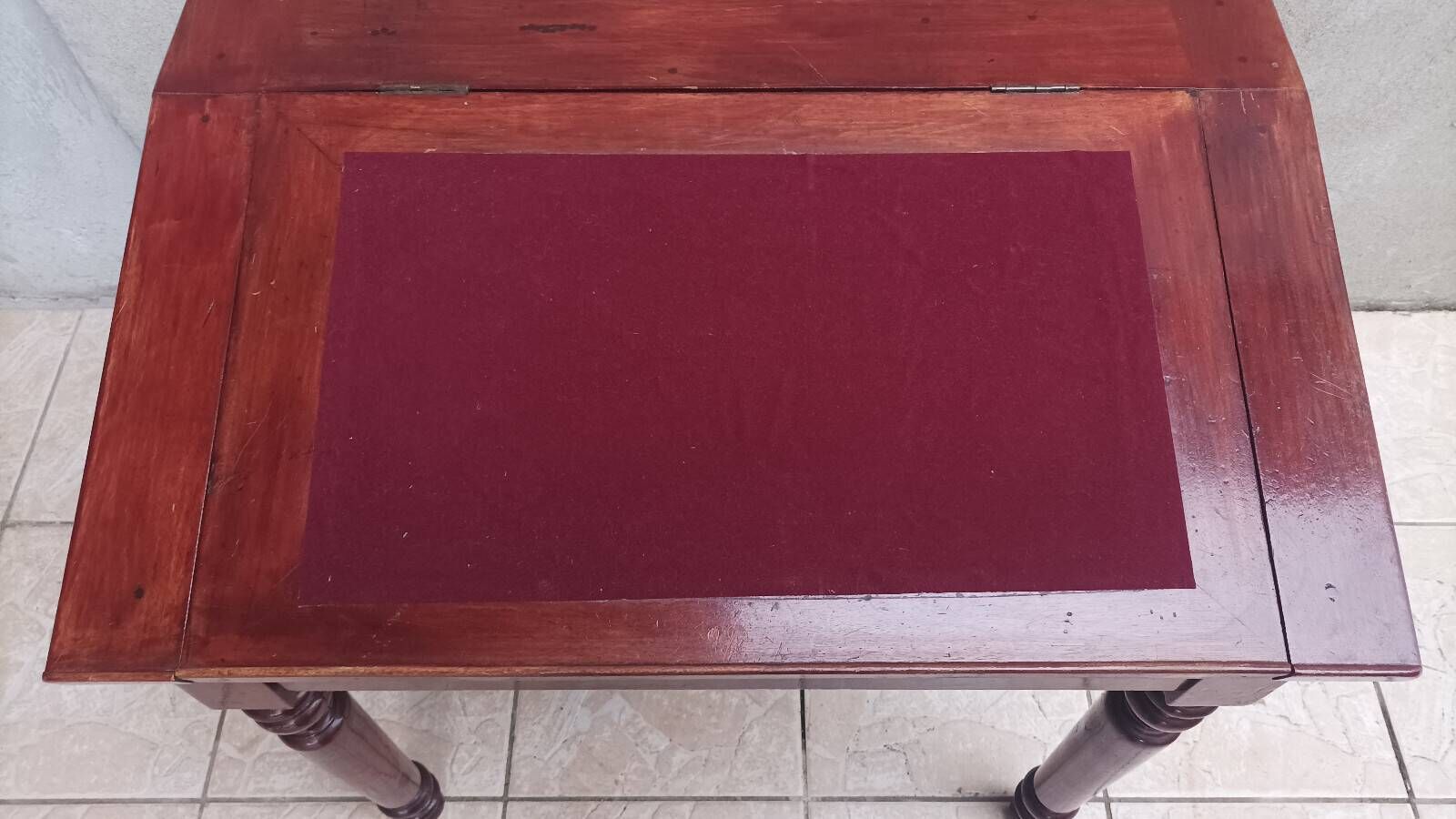19th-century walnut writing desk