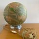 Luminous globe world map in glass Perrina vintage 60s