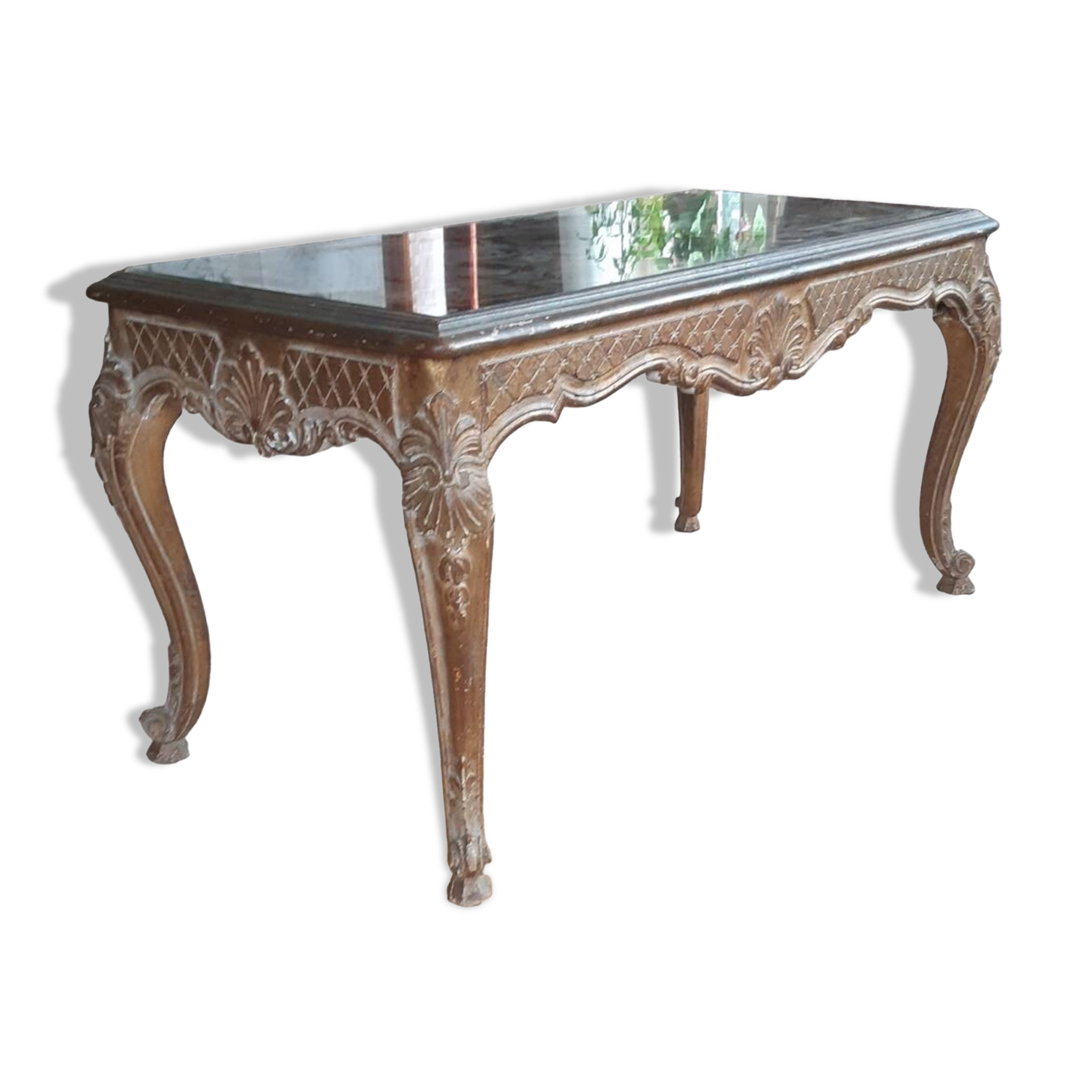 Églomisé glass coffee table