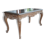 Table basse en verre églomisé