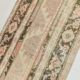2x11 Dark Green & Beige Turkish Runner Rug, 55x338Cm