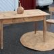 Old farmhouse table in raw solid wood with 1 drawer, for 4/6 people.