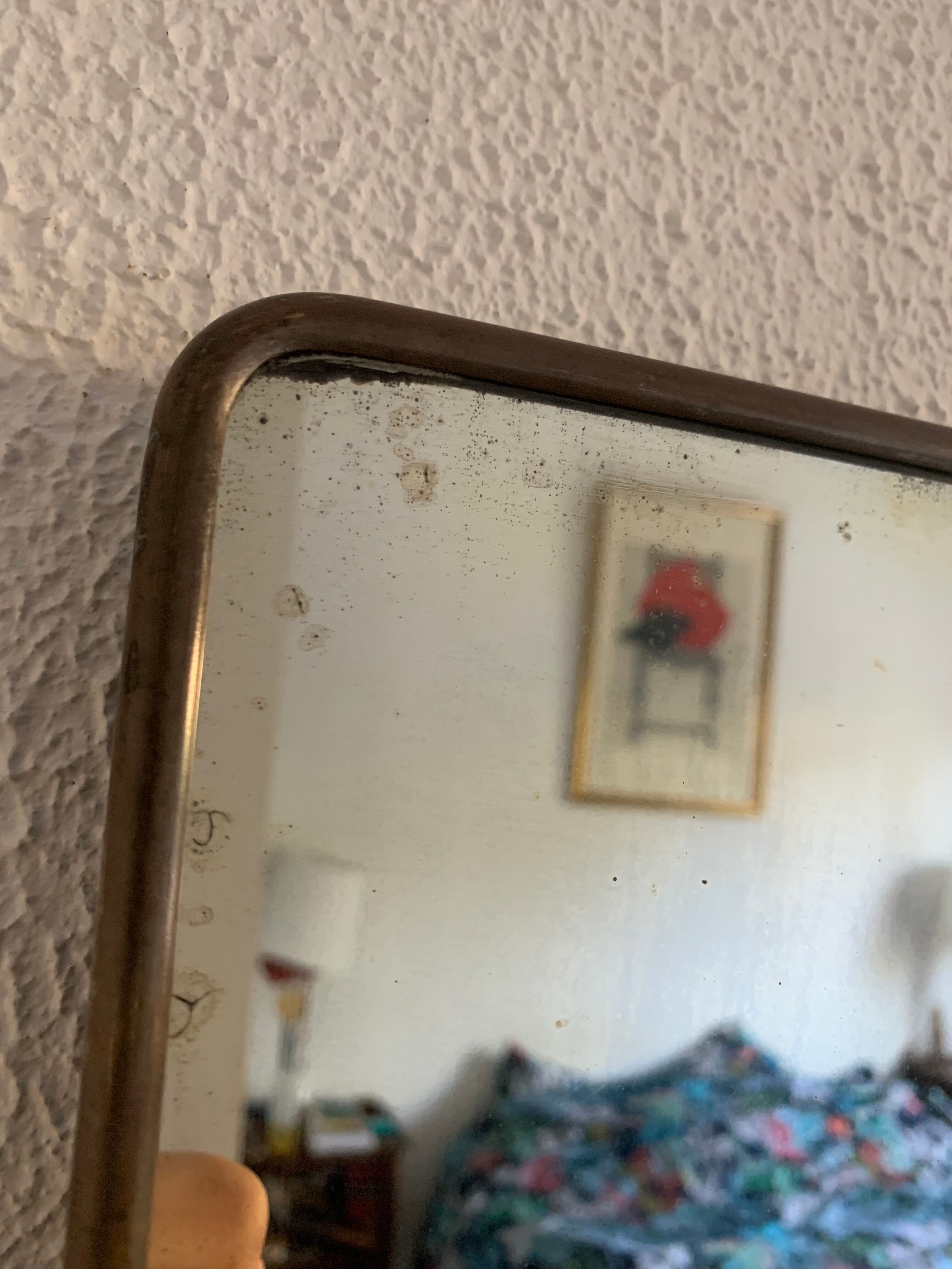 Vintage mirror 1930 triptych barber hairdresser - 30 x 78 cm