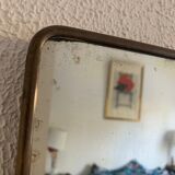 Vintage mirror 1930 triptych barber hairdresser - 30 x 78 cm