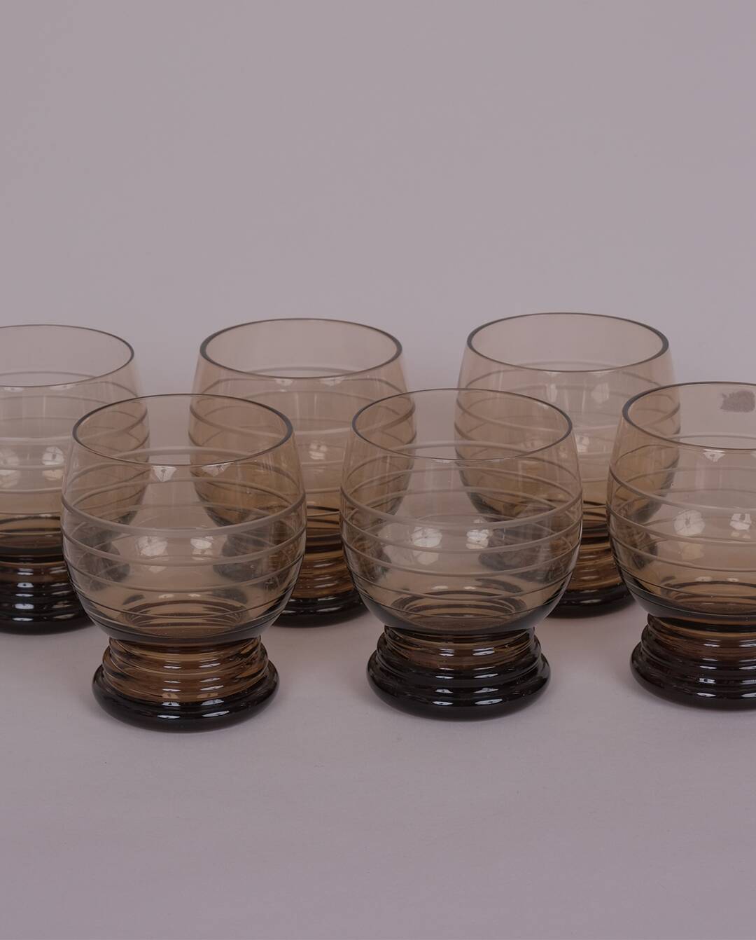 Engraved smoked glasses x6