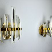 Pair of Venini glass wall lamps, Italy, 1970