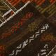 Tapis Kilim Tribal Vintage – Motifs Géométriques Terre & Orange, 207x301 Cm