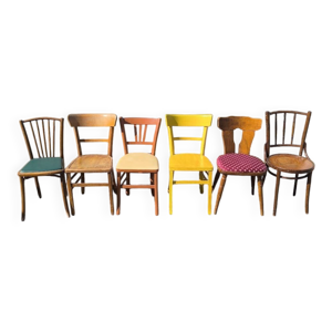 Lot 6 chaises bistrot