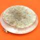 1970s Onyx ashtray with a gold metal rim.