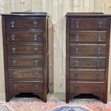 Pair of English oak chiffoniers from the 1930s