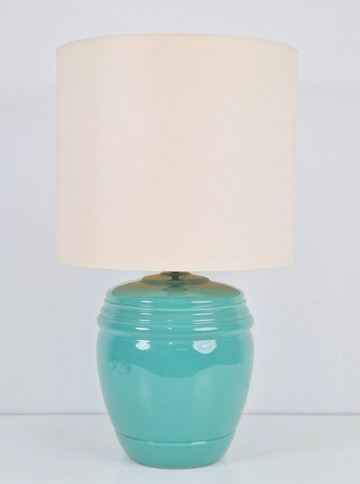 Table Lamp in Mint Porcelain from Laura Ashley, 1980s