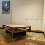 Danish coffee table from the 70s in teak and marble